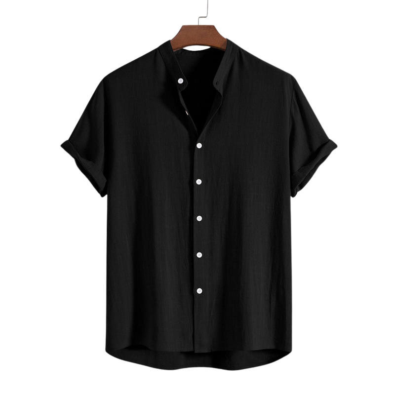 Camisa Elegance Lin-Rayón – Sofisticación y Confort negro