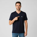 Pack x5 Playeras Cuello en V Lacoste Hombre Algodón Premium™