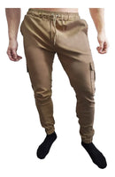 Pantalón Cargo Jogger Fit – Confort y Estilo Urbano Beige Oscuro