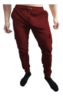 Pantalón Cargo Jogger Fit – Confort y Estilo Urbano Bordo